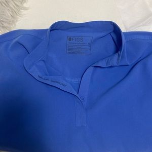 Figs Ciel Blue scrub top